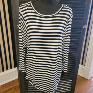 CAbi Black & White Striped Bistro Tee Soft #5188